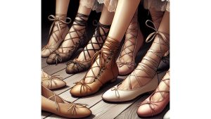 Ankle-tie ballet flats