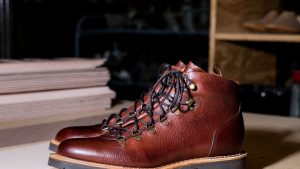 Brown Leather Boots on a Work Table