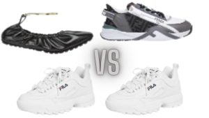 Fendi VS Fila shoe brands