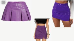 Purple Leather Skirt